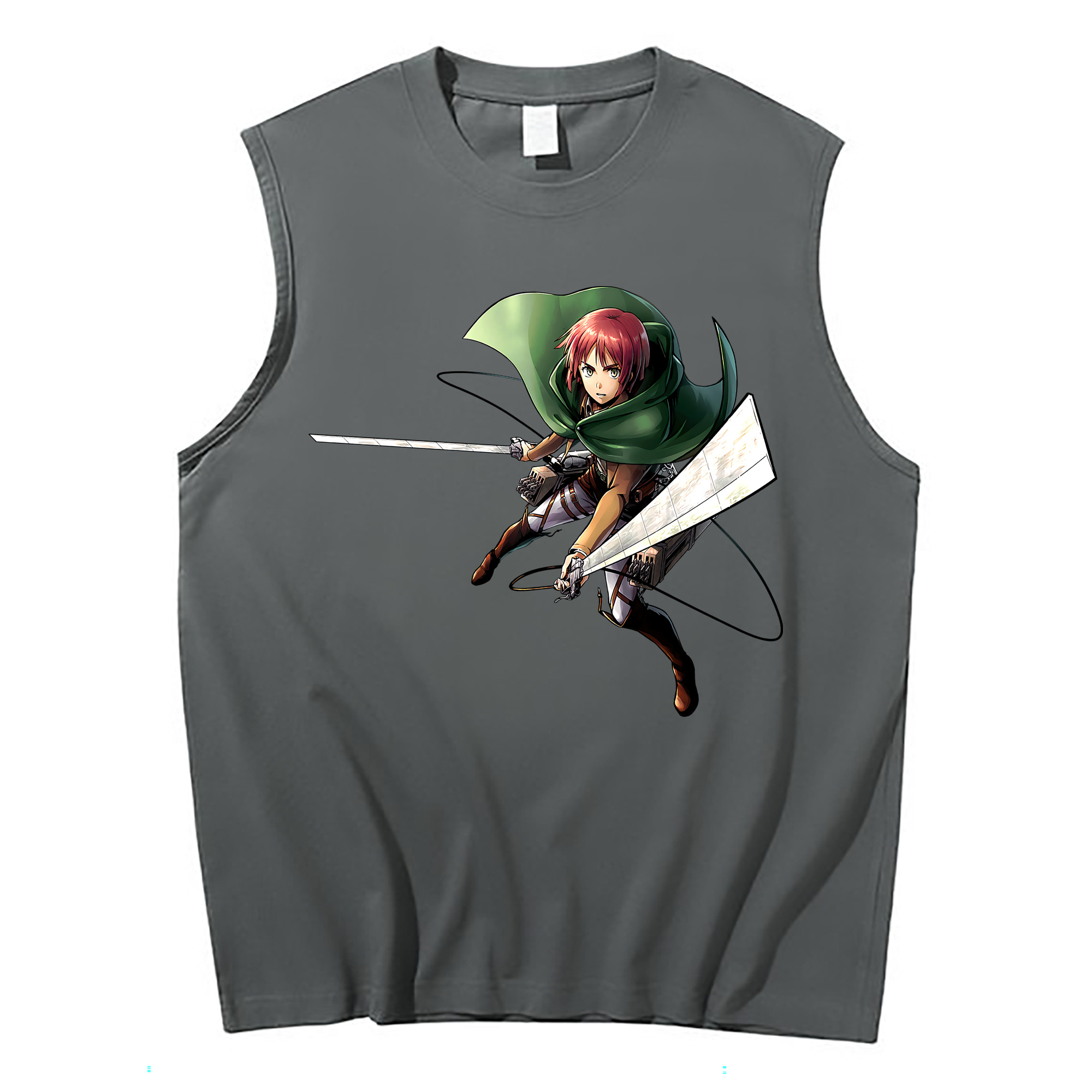 （画像用） 進撃の巨人 Attack on Titan コットン100％タンクトップ（フロントプリント）